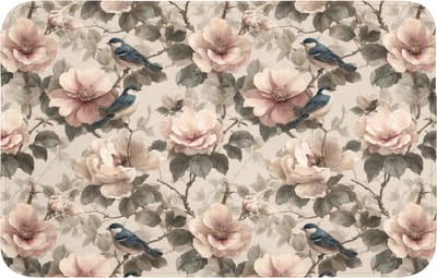 Badmat 80x50 cm - Antislip - Klassiek - Vogels - Kleurrijk - Badmatten voor badkamer - Badkamermat - Douchemat - Badkamer mat