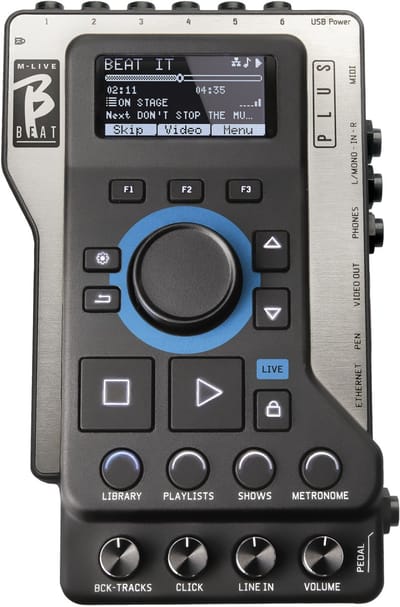 M-Live B.BEAT Plus 256 GB - Live 8-track playback system- video-control - Gitaar-FX control - vervangt pc op podium!