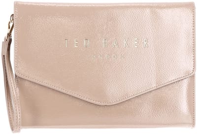 Ted Baker clutch polstasje Crinkie Crinkle Icon Pouch Stone Taupe