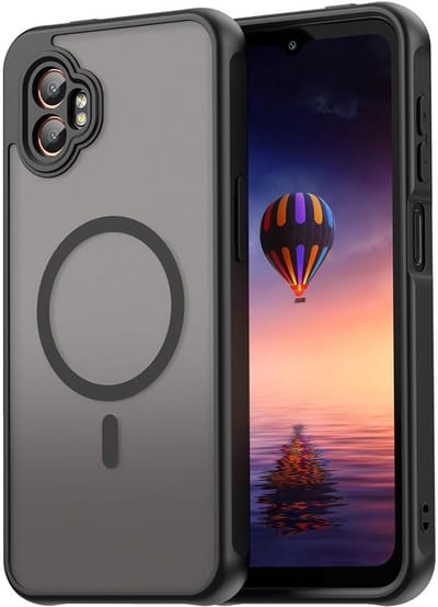 Coverup Hoesje - Geschikt voor Samsung Galaxy Xcover 7 Pro Hoesje - Coverup Mat Transparante Back Cover met Camera Cover - MagSafe Compatible - Zwart