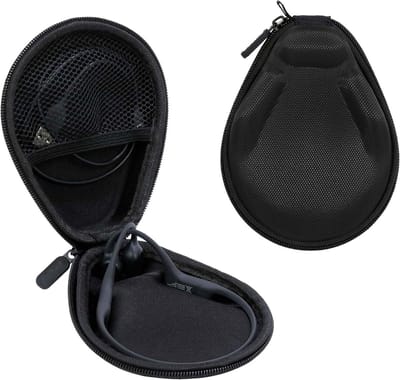 Koptelefoon Etui voor Botgeleiding, Hardcase voor Open Oortelefoons, Bescherming en Draagbaarheid (Zwart)