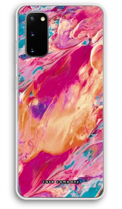 Case Company® - Hoesje geschikt voor Samsung Galaxy S20 hoesje - Pastel Echoes - Soft Cover Telefoonhoesje - Bescherming aan alle Kanten en Schermrand