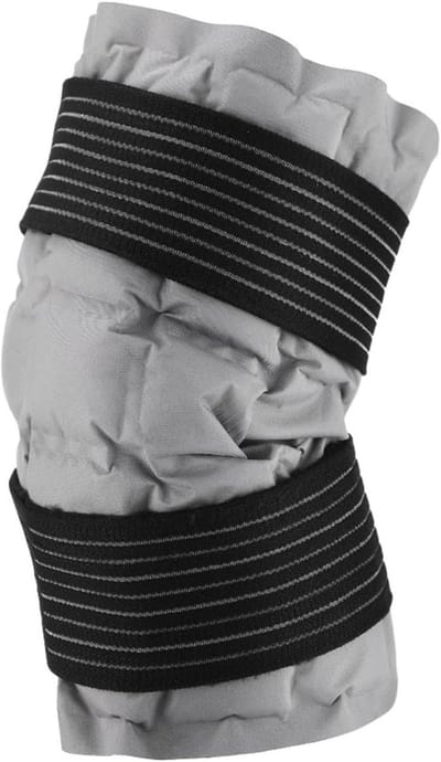 Knie Ice Pack - Warm Koud Kompres - Gewrichtsverlichting - Waterabsorberende Kern - 28 x 20 cm - Grijs