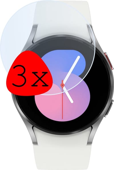 Screenprotector - 3 Stuks Geschikt voor Samsung Watch 5 40 mm - Extra Sterk - Tempered Glass - Gehard Glas - Beschermglas Screen Cover - Bescherm Protector voor Smartwatch