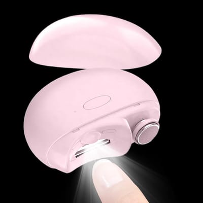 Elektrische Nagelknipper - Veiligheidstrimmer Vijl - Nagelverzorging Thuis - Met LED-verlichting - 11.6 x 10.4 x 3.9 cm - Wit