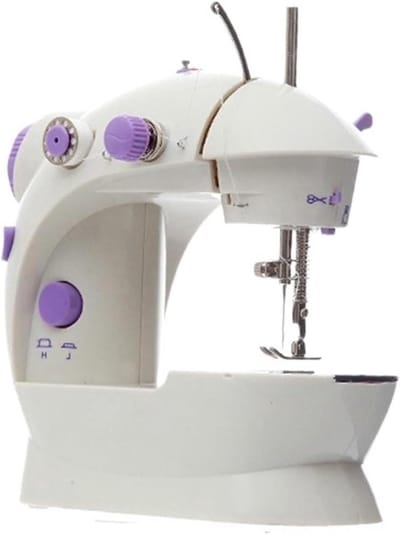 Mini Naaimachine - Draagbare Naaimachine - Kleding Maken - Dubbele Draad Steek - 22.5 cm - One Color