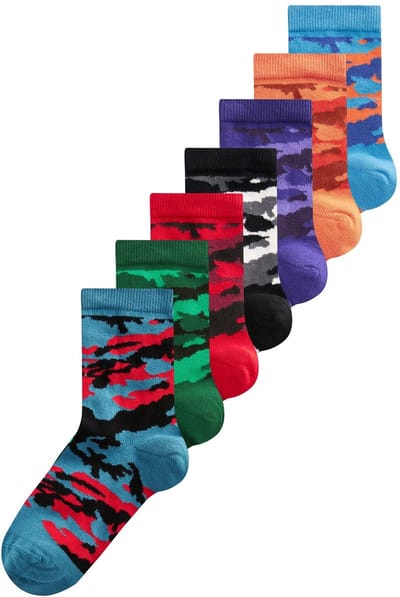 Next - Jongens - Set van 7 paar sokken met hoog katoengehalte - Blauw