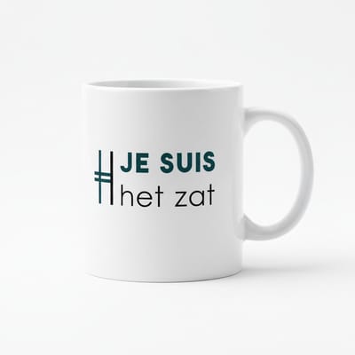 Je Suis Het Zat Mok – Grappige Meertalige Tekst Koffiemok – 330 ml Keramische Mok