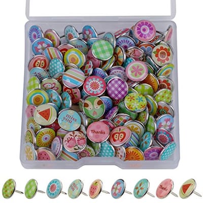 100 Stuks Decoratieve Punaises - Metalen Prikspelden Voor Kaarten en Kurkborden