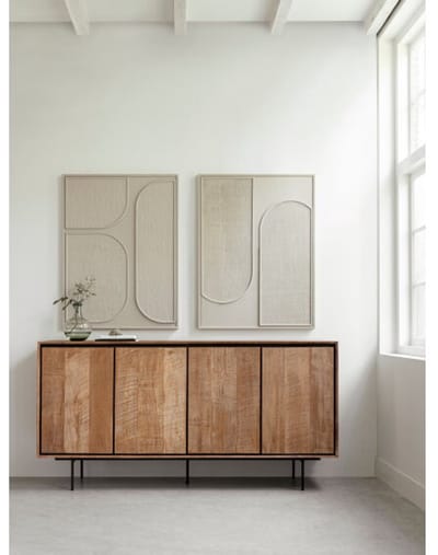 DTP Home Metropole dressoir 4 deurs teakhout – 180x40x90 cm