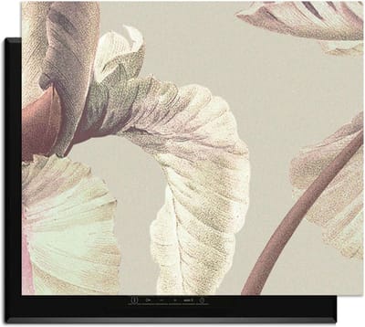 KitchenArt - Blush Iris – Inductie Beschermer - 65x52 cm - Kookplaat Beschermer - Luxe Afdekplaat Inductieplaat - Anti-slip & Oprolbaar - Beschermmat Inductiekookplaat