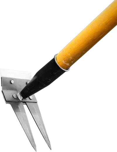 Onkruidhark - Handgereedschap - Gazon Onderhoud - Dubbelzijdige Kop - 20cm Breed - Metaal