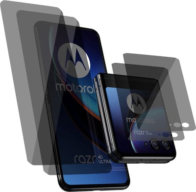 2x Geschikt voor Motorola Razr 40 Ultra Privacy Screenprotector - Beschermglas Folie Geschikt voor Motorola Razr 40 Ultra