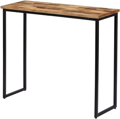 Wandtafel - Bijzettafel - Decoratie Plaatsen - Gerecycled Teakhout - Rechthoekig - Bruin