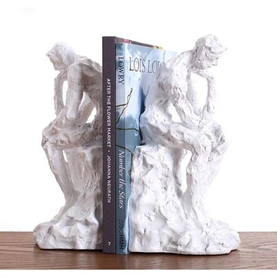 Moderne Kunst Abstracte Denker Boekhouder Boekstandaard Studeerkamer Boekenplank Bureau Decoratief Hars Handwerk Ornament voor Huis