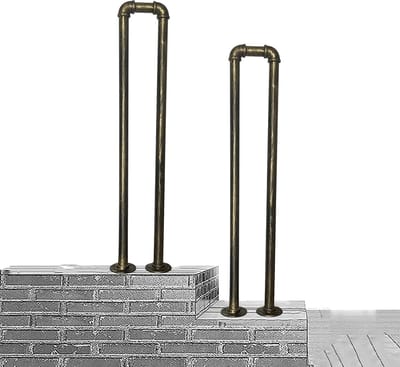 Buiten Trapleuning - Woning Entree - Veilig Traplopen - Smeedijzer Constructie - 95cm Lengte