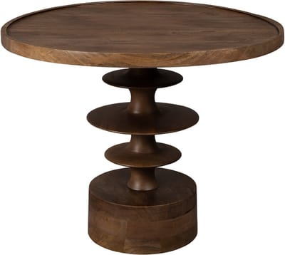 Dutchbone Cath Bijzettafel Rond 66 cm Mangohout - Bruin
