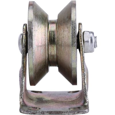 2 stuks 2 V-type wielbaanrail W-beugel schuifpoortrol staal