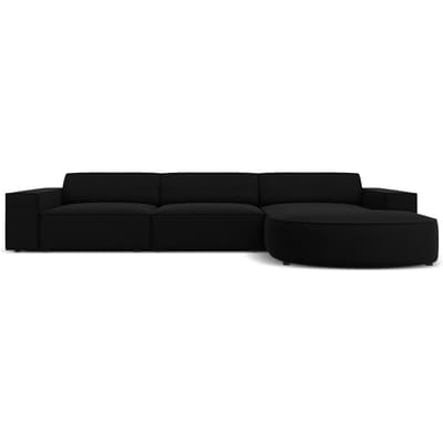 4-zits hoekbank Jodie velvet Chaise Longue rechts | Micadoni Limited Edition