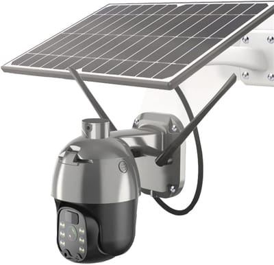 Beveiligingscamera Buiten - CCTV Camera Nachtzicht Camera - Woning Beveiligen - Zonne-energie Opladen - 2MP HD Resolutie - Wit