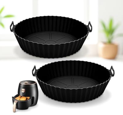 Maison Elara Ronde siliconen airfryer liner, 20 cm, herbruikbaar en anti-aanbak