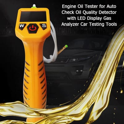 Testeur d'huile moteur pour vérification automatique de la qualité de l'huile, détecteur avec affichage LED, analyseur de gaz, outils de test de voiture jaune