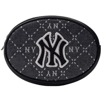 Sac Rond en Simili Cuir à Fermeture Éclair Motif Diamant MLB Sac Bandoulière Unisexe Noir 7AHSMD23N-50BKS Black black