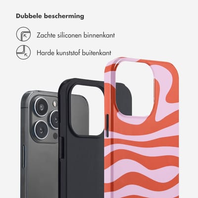 Selencia Hoesje - Geschikt voor Apple iPhone 13 Pro - Backcover - Dream Swirl Pink