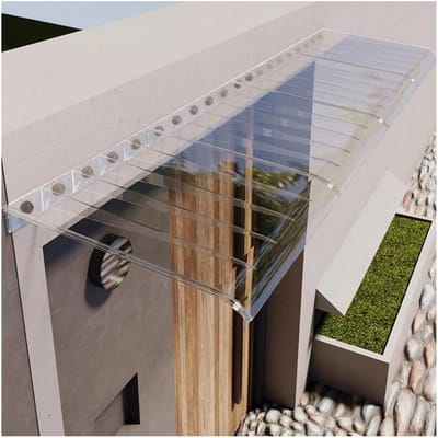 Wandmontage Luifel - Regenschuilplaats - Deuren Ramen Beschermen - Modern Ontwerp - 3 mm Dik - Helder
