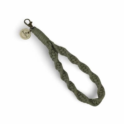 Macramé Pols Keycord - Twist - Olijfgroen - Katoenkoord - Prijs per Stuk - Inclusief Verzendkosten