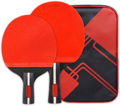 Tafeltennisbatjes Set - Pingpong rackets - Competitie Training Spel - Hoge Elastische Spons - 2 stuks - Zwart