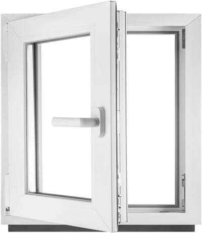 Draai-kiepraam - Kelderraam - Huis Verbeteren - Dubbele Beglazing - 50x50 cm - Wit