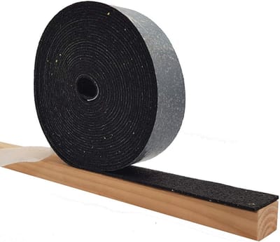 Waterbestendige rubbergranulaat onderleggers voor terrassen - veerkrachtige zelfklevende bouwbeschermingsmat, 5000 x 50 x 3 mm, 4 stuks