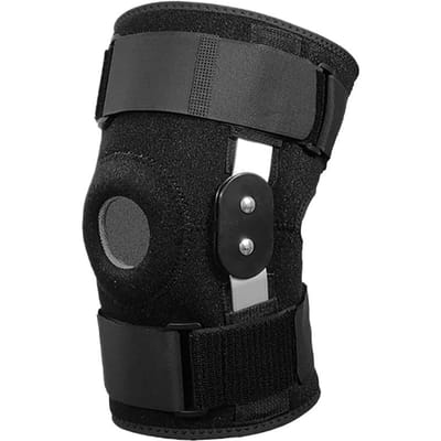 1 Stuk Kniebrace Kniebrace Ondersteuning Gewrichtsbeschermer Verstelbare Pasvorm Actieve Kniebrace Meniscusband zwart