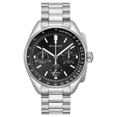 Bulova Lunar Pilot Archive Series Special Edition Chronograaf Zwarte Wijzerplaat Quartz 96K111 Herenhorloge Met Extra Band zwart