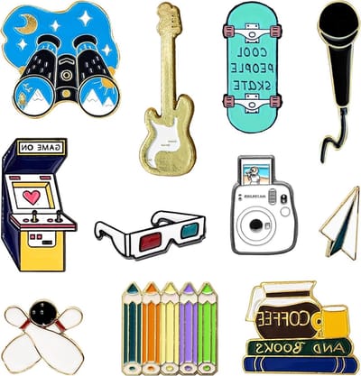 Enamel Pin Set - Badge Pins Metal - DIY Ambachten - 11 Verschillende Thema's