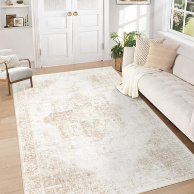 Italiaans Licht Luxe Woonkamer Tapijt Antislip Vlekbestendig Onderhoudsvriendelijk Crème Stijl Premium Bank Slaapkamer Vloermatten 60*90cm white