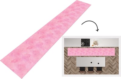Keukenloper - Loper keuken - Waterverf - Patronen - Roze - Verf - 300x50 cm - Keukenloper vinyl