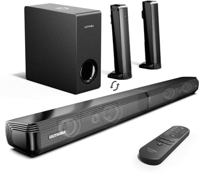 Rolu 2-in-1 Soundbar – Soundbar Voor Tv – Soundbar Met Subwoofer – 200W – 4.1 Kanaals Surround Sound – Bluetooth - 44 x 27 x 15 CM