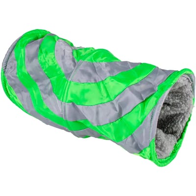 Duvo+ Speeltunnel groen grijs 35 cm voor konijnen cavia’s en fretten