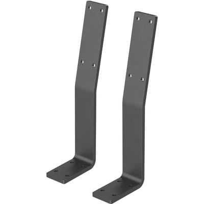 Wandhouder Plankhouder set van 2 345 x 90 mm grijs staal ML design