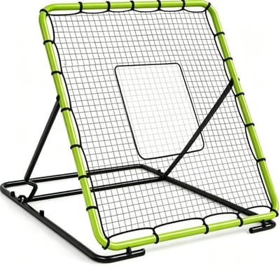 Honkbal Stuiternet - Baseball Rebounder Net - 120x135cm – 5 Verstelbare Hoeken – Heavy Duty UV-bestendig Bounce Back Net – Solo Veldtrainer voor Honkbal & Softbal,Groen