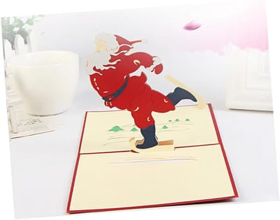 Wenskaarten Set - Ansichtkaarten Kerst - Wensen Uiten - Handgemaakt 3D Design - 15 x 15 cm - Multicolor