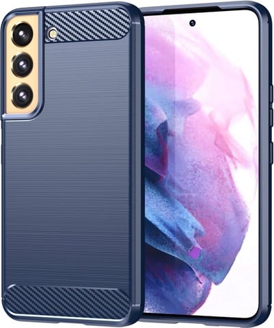 Coverup Hoesje - Geschikt voor Samsung Galaxy S23 Hoesje - Coverup Armor Brushed TPU Back Cover - Blauw