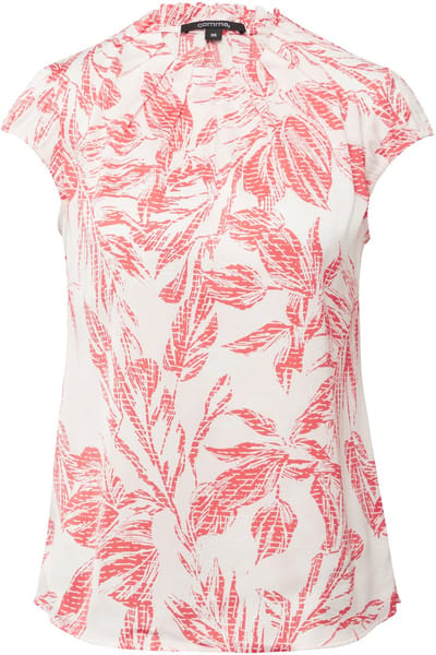 Satin Blouse met Gedrukt Patroon en Plissé-details Dames COMMA