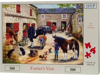 House of Puzzles Farrier's Visit - 500 Piece Jigsaw Puzzle.