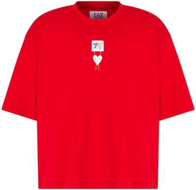 Ea7 Emporio Armani 7x000038_af13243 T-shirt Met Korte Mouwen Rood M Man,Vrouw