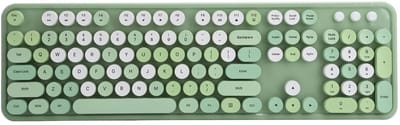Zeynomax - Draadloos Toetsenbord - 104-toetsen toetsenbord - Mechanisch gevoel - Groene gemengde kleur - USB-verbinding - Geschikt voor kantoor - Tb..