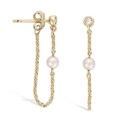 CHIVAL 18K Goud Vergulde Oorbellen – Luminous Pearl – Tijdloos, Hangers, Stekers, Elegant, Hypoallergeen, Parels, Zirkonia, Romantisch, Verfijnd, Cadeau voor Haar, Bruid, Liefde, Sieraad, Geschenkverpakking
