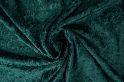 10 meter velours de panne - Donkergroen - Crushed velvet - 150cm breed